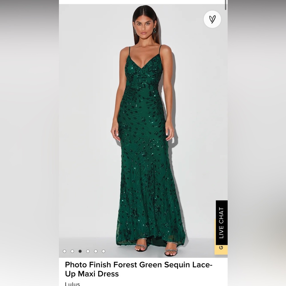 Forest green formal dress